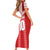 Custom Tahiti Football Polynesian Pattern Short Sleeve Bodycon Dress