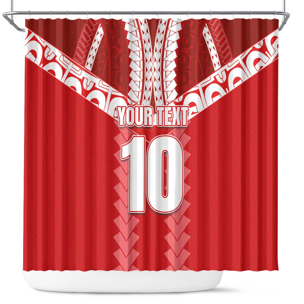 Custom Tahiti Football Polynesian Pattern Shower Curtain