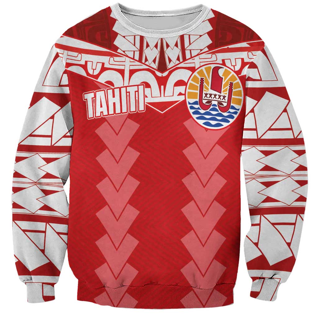 Custom Tahiti Football Polynesian Pattern Sweatshirt