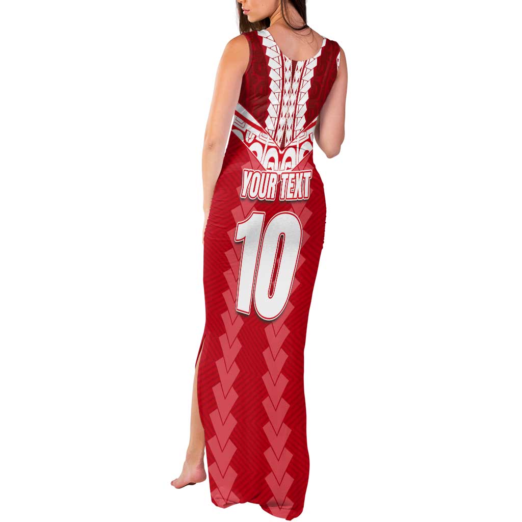 Custom Tahiti Football Polynesian Pattern Tank Maxi Dress LT03 - Polynesian Pride