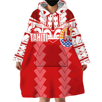 Custom Tahiti Football Polynesian Pattern Wearable Blanket Hoodie LT03 - Polynesian Pride