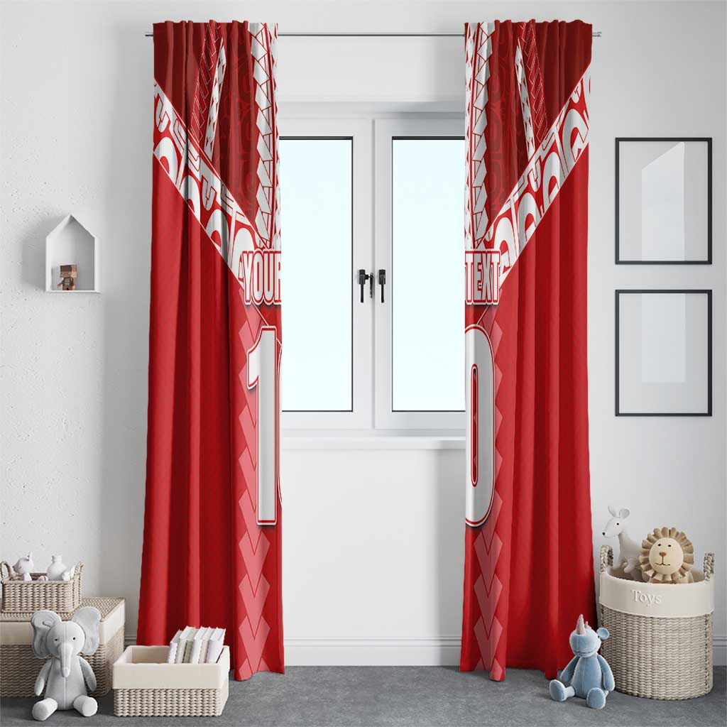 Custom Tahiti Football Polynesian Pattern Window Curtain LT03 - Polynesian Pride