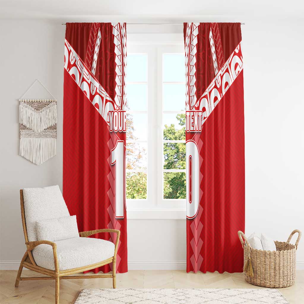 Custom Tahiti Football Polynesian Pattern Window Curtain LT03 - Polynesian Pride
