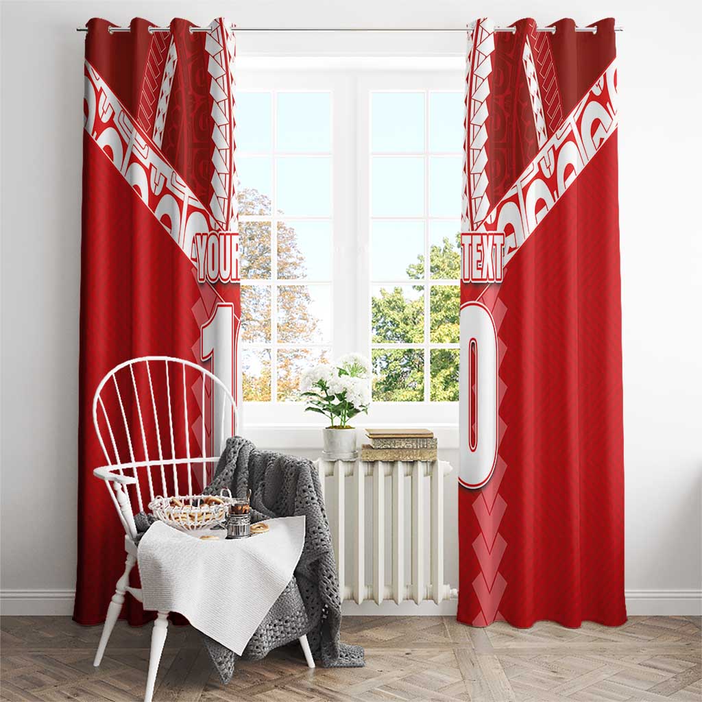 Custom Tahiti Football Polynesian Pattern Window Curtain LT03 - Polynesian Pride