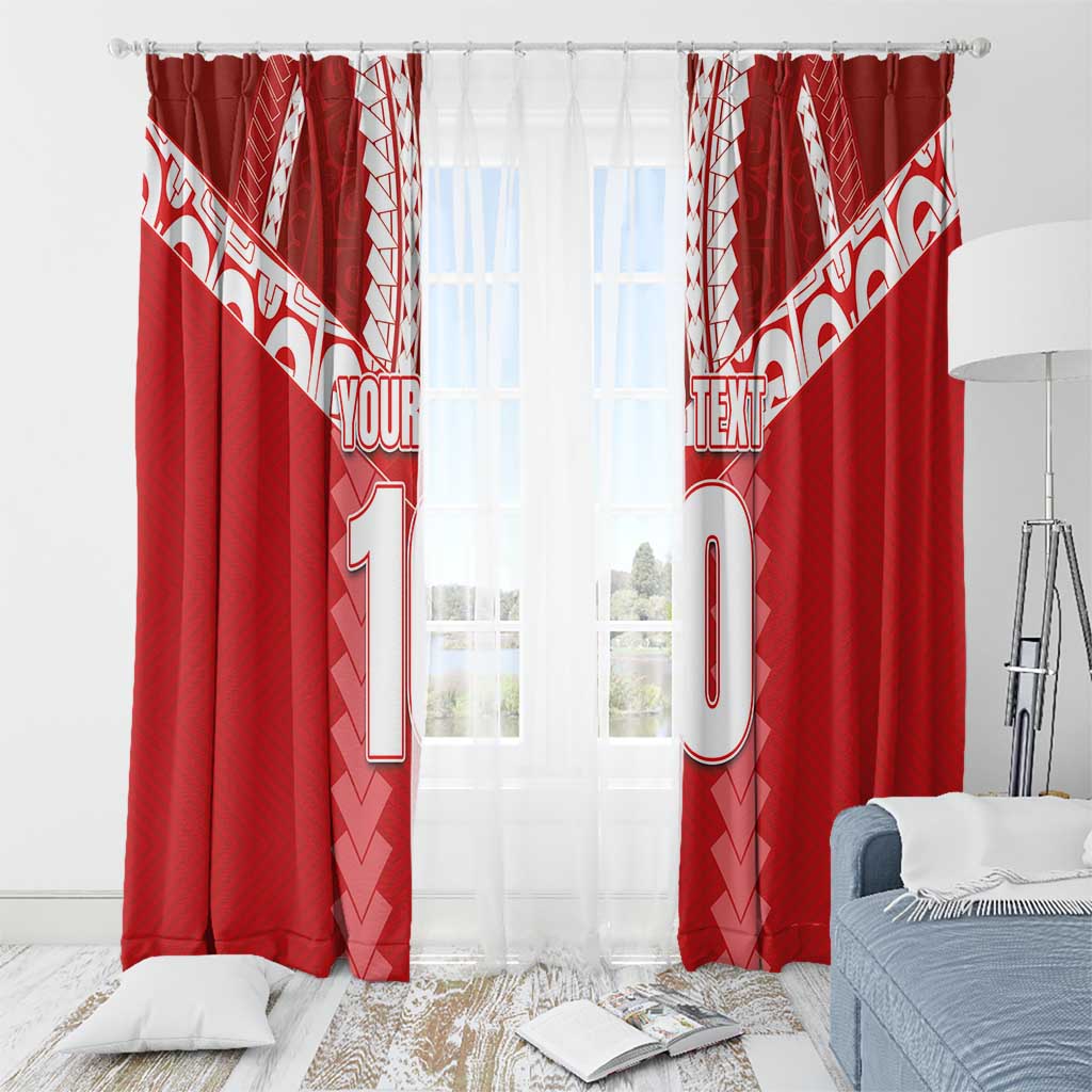 Custom Tahiti Football Polynesian Pattern Window Curtain LT03 - Polynesian Pride