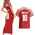 Custom Tonga Football Ngatu Tribal Tattoo Couples Matching Short Sleeve Bodycon Dress and Hawaiian Shirt