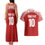 Custom Tonga Football Ngatu Tribal Tattoo Couples Matching Tank Maxi Dress and Hawaiian Shirt