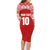 Custom Tonga Football Ngatu Tribal Tattoo Family Matching Long Sleeve Bodycon Dress and Hawaiian Shirt