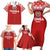 Custom Tonga Football Ngatu Tribal Tattoo Family Matching Short Sleeve Bodycon Dress and Hawaiian Shirt