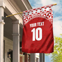 Custom Tonga Football Ngatu Tribal Tattoo Garden Flag LT03 House Flag Red - Polynesian Pride