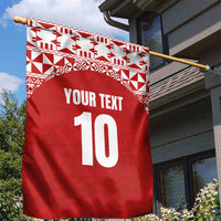 Custom Tonga Football Ngatu Tribal Tattoo Garden Flag LT03 - Polynesian Pride