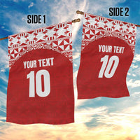 Custom Tonga Football Ngatu Tribal Tattoo Garden Flag LT03 - Polynesian Pride
