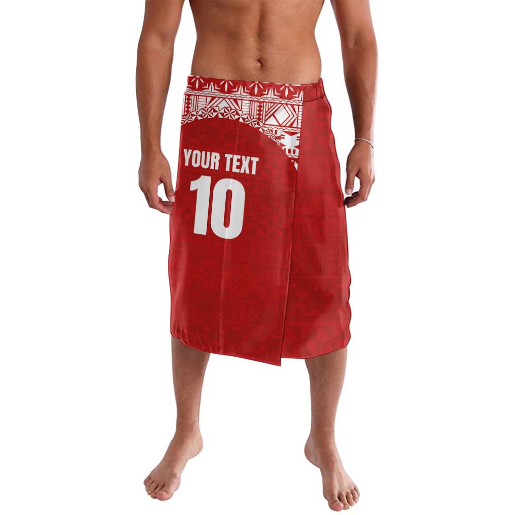 Custom Tonga Football Ngatu Tribal Tattoo Lavalava LT03 Red - Polynesian Pride