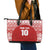 Custom Tonga Football Ngatu Tribal Tattoo Leather Tote Bag