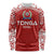 Custom Tonga Football Ngatu Tribal Tattoo Long Sleeve Shirt