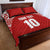 Custom Tonga Football Ngatu Tribal Tattoo Quilt Bed Set