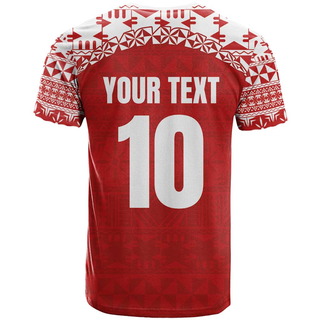 Custom Tonga Football Ngatu Tribal Tattoo T Shirt LT03 - Polynesian Pride