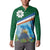 Marshall Islands Kwajalein Atoll Button Sweatshirt Polynesian Pattern and Undersea Animals