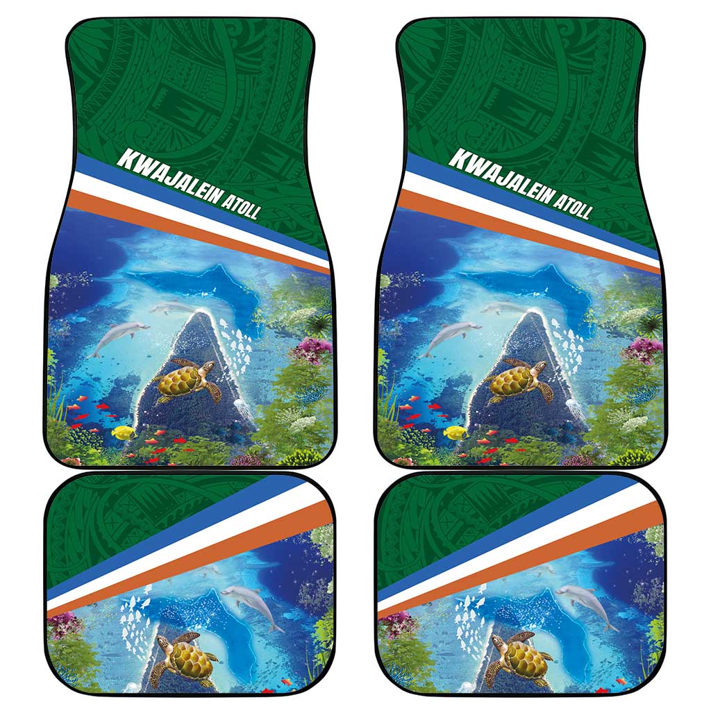 Marshall Islands Kwajalein Atoll Car Mats Polynesian Pattern and Undersea Animals LT03 - Polynesian Pride