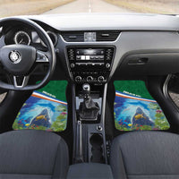 Marshall Islands Kwajalein Atoll Car Mats Polynesian Pattern and Undersea Animals LT03 Set 2pcs - Front Blue - Polynesian Pride