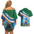 Marshall Islands Kwajalein Atoll Couples Matching Off Shoulder Short Dress and Hawaiian Shirt Polynesian Pattern and Undersea Animals