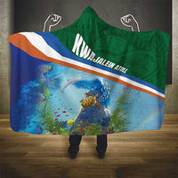 Marshall Islands Kwajalein Atoll Hooded Blanket Polynesian Pattern and Undersea Animals LT03 - Polynesian Pride