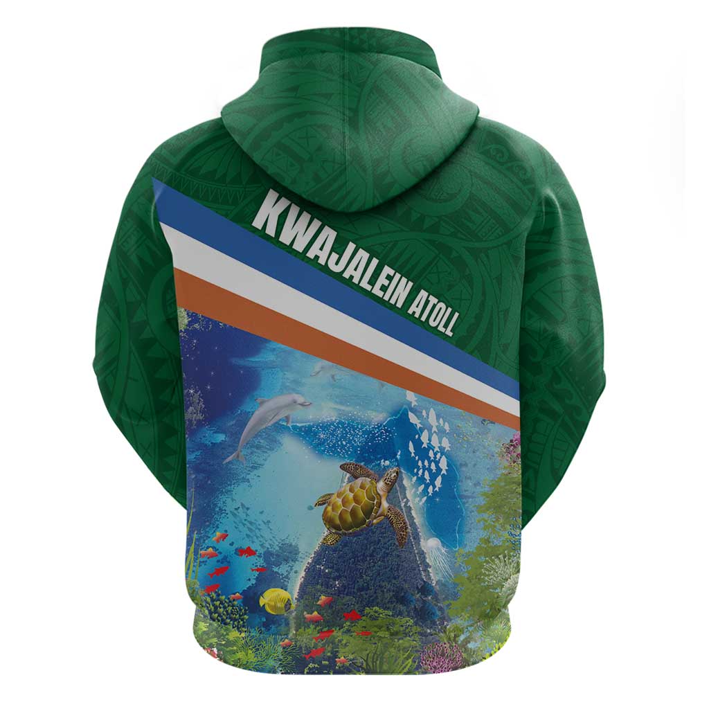 Marshall Islands Kwajalein Atoll Hoodie Polynesian Pattern and Undersea Animals LT03 - Polynesian Pride