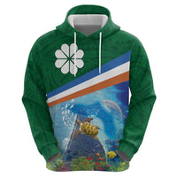 Marshall Islands Kwajalein Atoll Hoodie Polynesian Pattern and Undersea Animals LT03 - Polynesian Pride