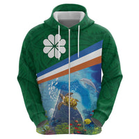 Marshall Islands Kwajalein Atoll Hoodie Polynesian Pattern and Undersea Animals LT03 - Polynesian Pride
