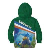 Marshall Islands Kwajalein Atoll Kid Hoodie Polynesian Pattern and Undersea Animals LT03 - Polynesian Pride
