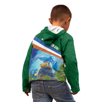 Marshall Islands Kwajalein Atoll Kid Hoodie Polynesian Pattern and Undersea Animals LT03 - Polynesian Pride