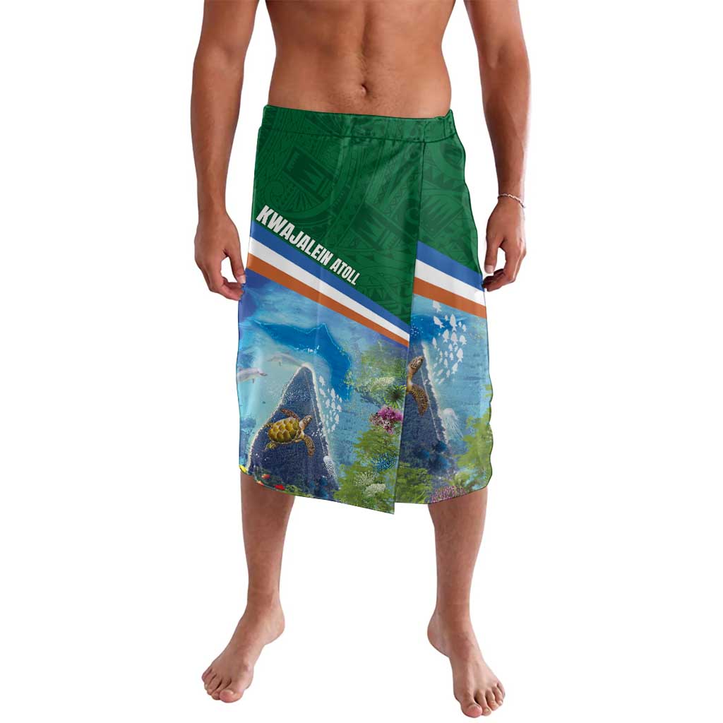 Marshall Islands Kwajalein Atoll Lavalava Polynesian Pattern and Undersea Animals LT03 Blue - Polynesian Pride