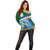 Marshall Islands Kwajalein Atoll Off Shoulder Sweater Polynesian Pattern and Undersea Animals