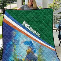 Marshall Islands Kwajalein Atoll Quilt Polynesian Pattern and Undersea Animals LT03 Blue - Polynesian Pride