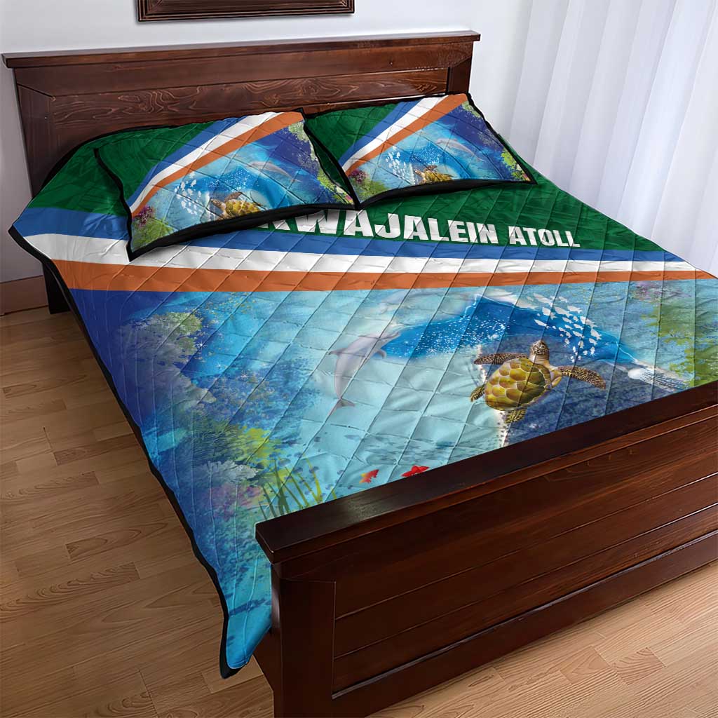 Marshall Islands Kwajalein Atoll Quilt Bed Set Polynesian Pattern and Undersea Animals LT03 - Polynesian Pride