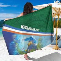 Marshall Islands Kwajalein Atoll Sarong Polynesian Pattern and Undersea Animals LT03 One Size 44 x 66 inches Blue - Polynesian Pride