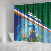 Marshall Islands Kwajalein Atoll Shower Curtain Polynesian Pattern and Undersea Animals LT03 - Polynesian Pride