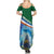 Marshall Islands Kwajalein Atoll Summer Maxi Dress Polynesian Pattern and Undersea Animals