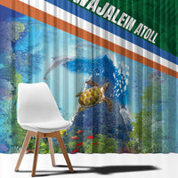Marshall Islands Kwajalein Atoll Window Curtain Polynesian Pattern and Undersea Animals LT03 - Polynesian Pride