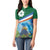 Marshall Islands Kwajalein Atoll Women Polo Shirt Polynesian Pattern and Undersea Animals