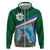 Marshall Islands Kwajalein Atoll Zip Hoodie Polynesian Pattern and Undersea Animals