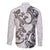 New Zealand Gecko Maori Art Tattoo Family Matching Long Sleeve Bodycon Dress and Hawaiian Shirt White Color