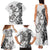 New Zealand Gecko Maori Art Tattoo Family Matching Tank Maxi Dress and Hawaiian Shirt White Color