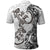 New Zealand Gecko Maori Art Tattoo Polo Shirt White Color