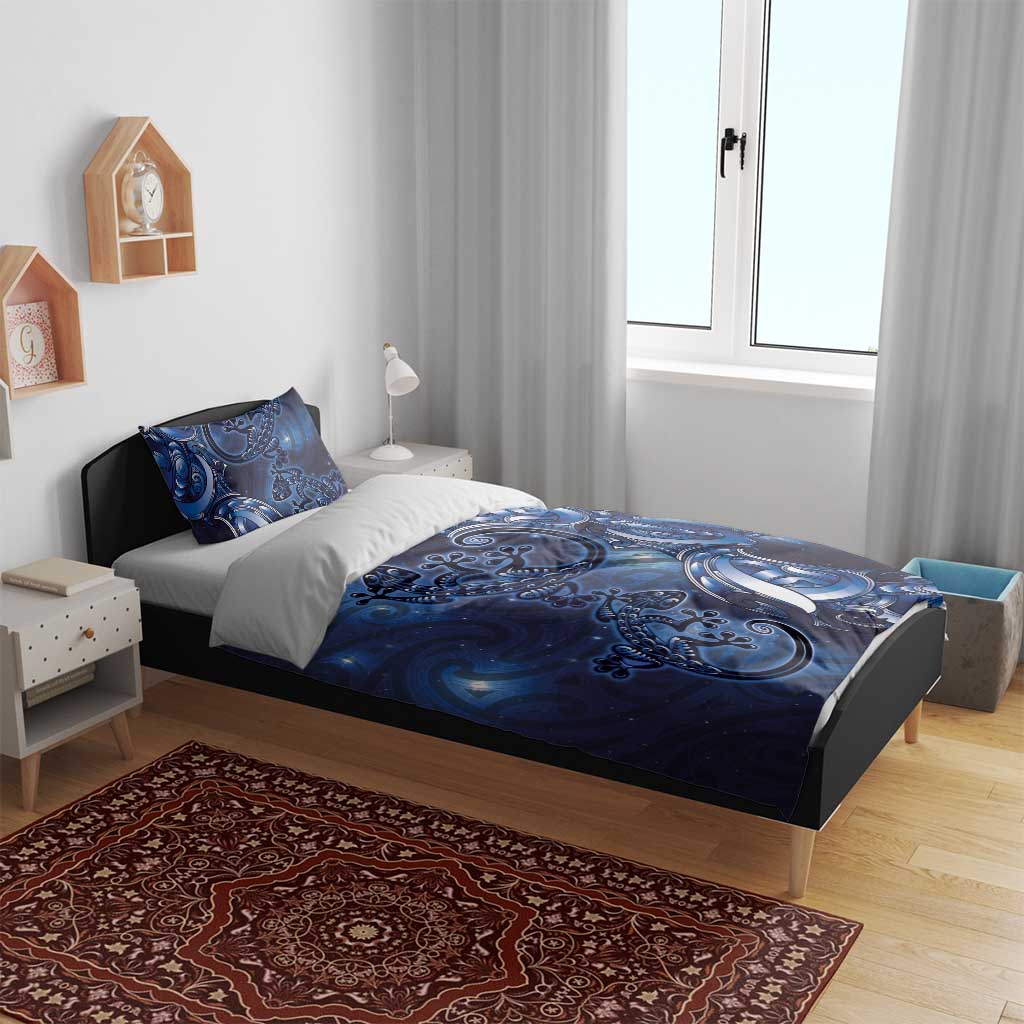New Zealand Gecko Maori Art Tattoo Bedding Set Matariki Mode LT03 - Polynesian Pride