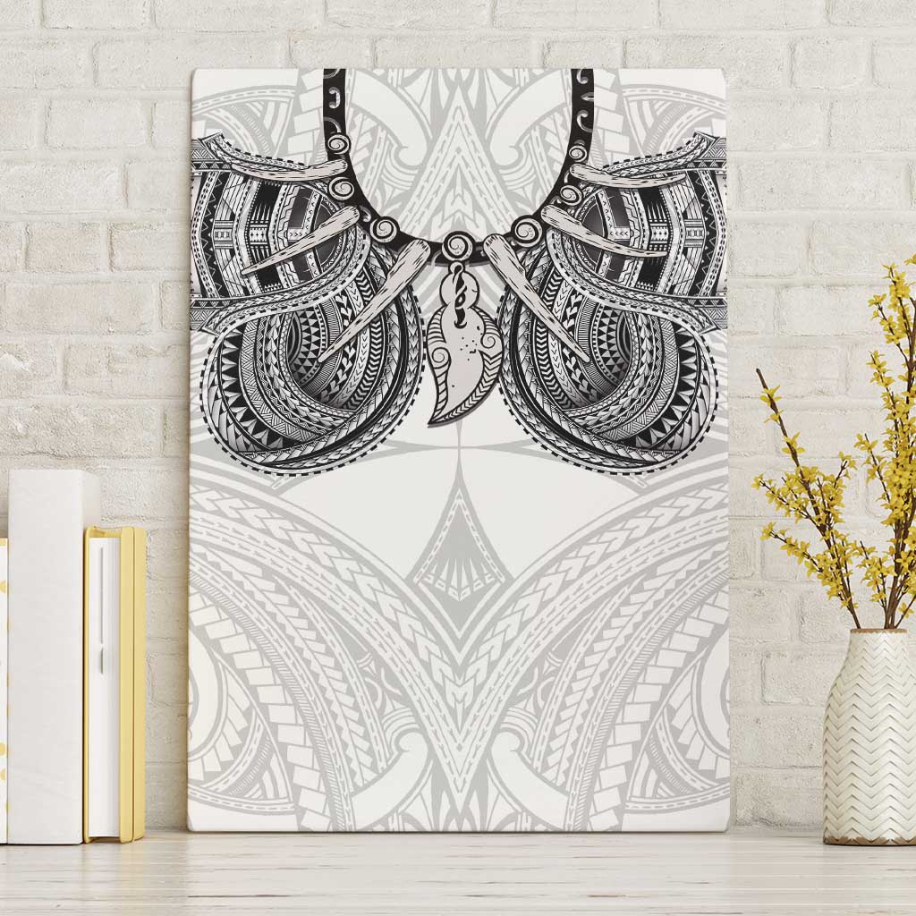 Samoan Traditional Art Tattoos Canvas Wall Art Tatau Tribal Motifs with Ula Nifo White LT03 Without Frame White - Polynesian Pride