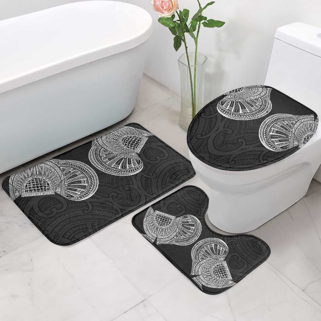 Samoan Traditional Art Tattoos Bathroom Set Tatau Roman Reigns Black Color LT03 - Polynesian Pride