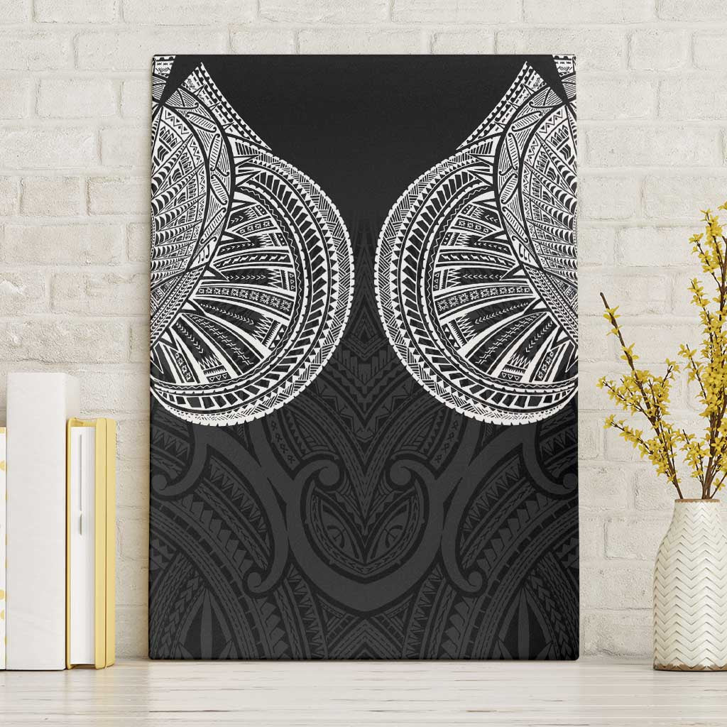 Samoan Traditional Art Tattoos Canvas Wall Art Tatau Roman Reigns Black Color LT03 Without Frame Black - Polynesian Pride