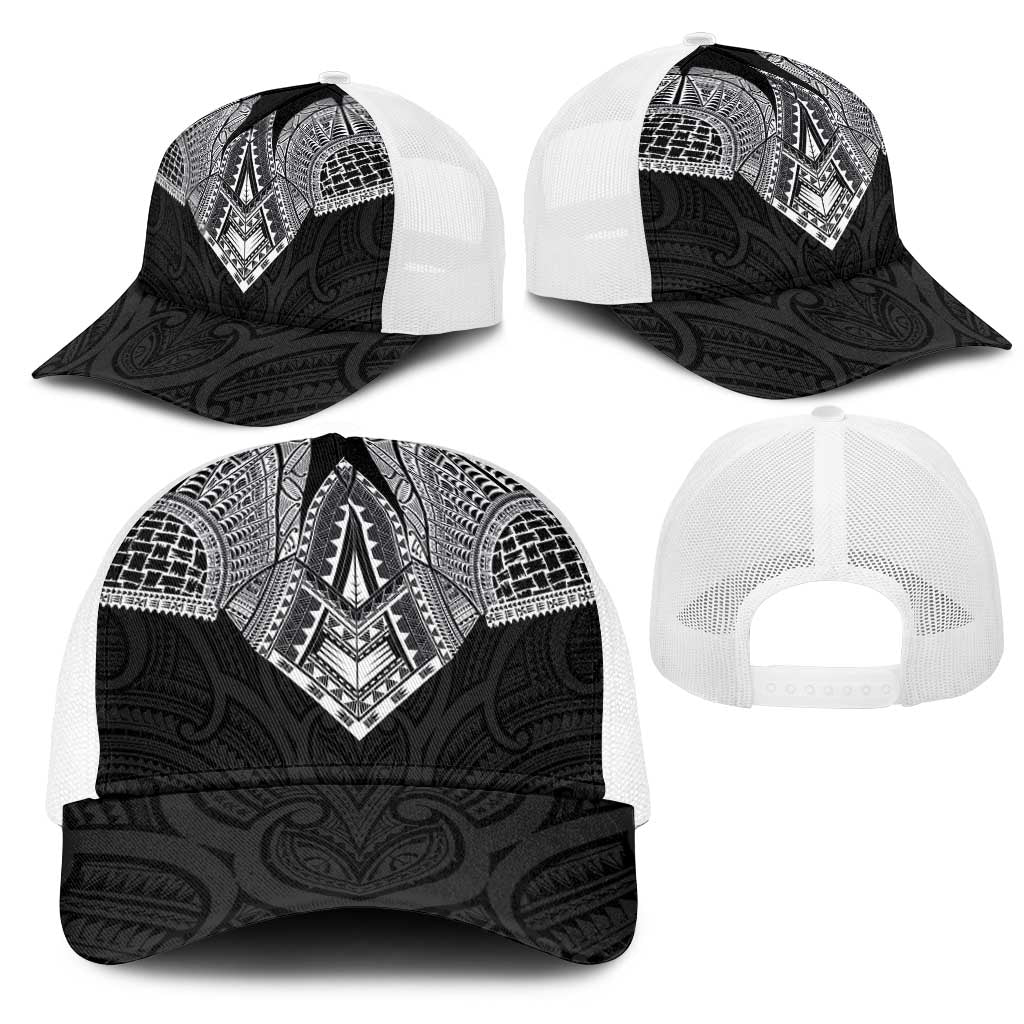 Samoan Traditional Art Tattoos Mesh Trucker Cap Tatau Roman Reigns Black Color LT03 - Polynesian Pride