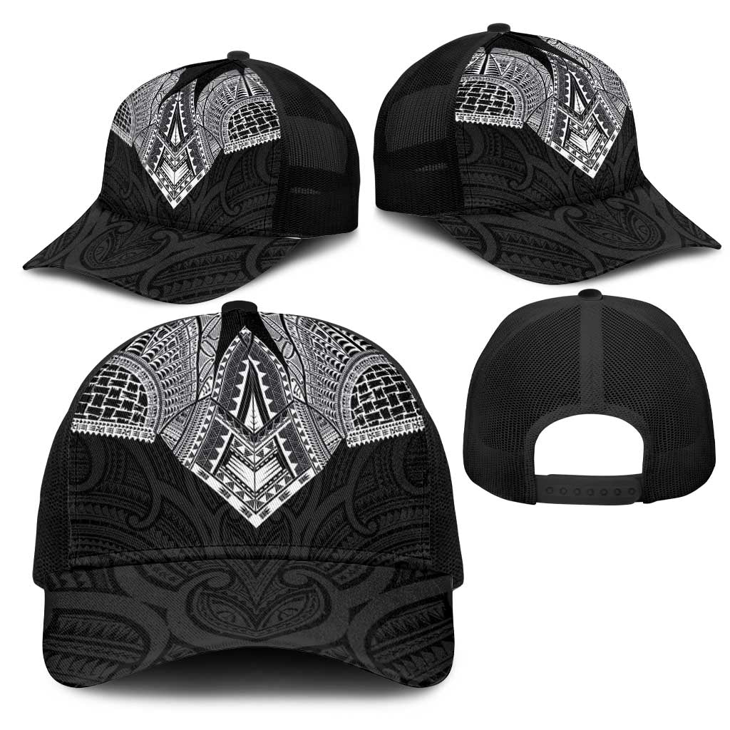Samoan Traditional Art Tattoos Mesh Trucker Cap Tatau Roman Reigns Black Color LT03 - Polynesian Pride